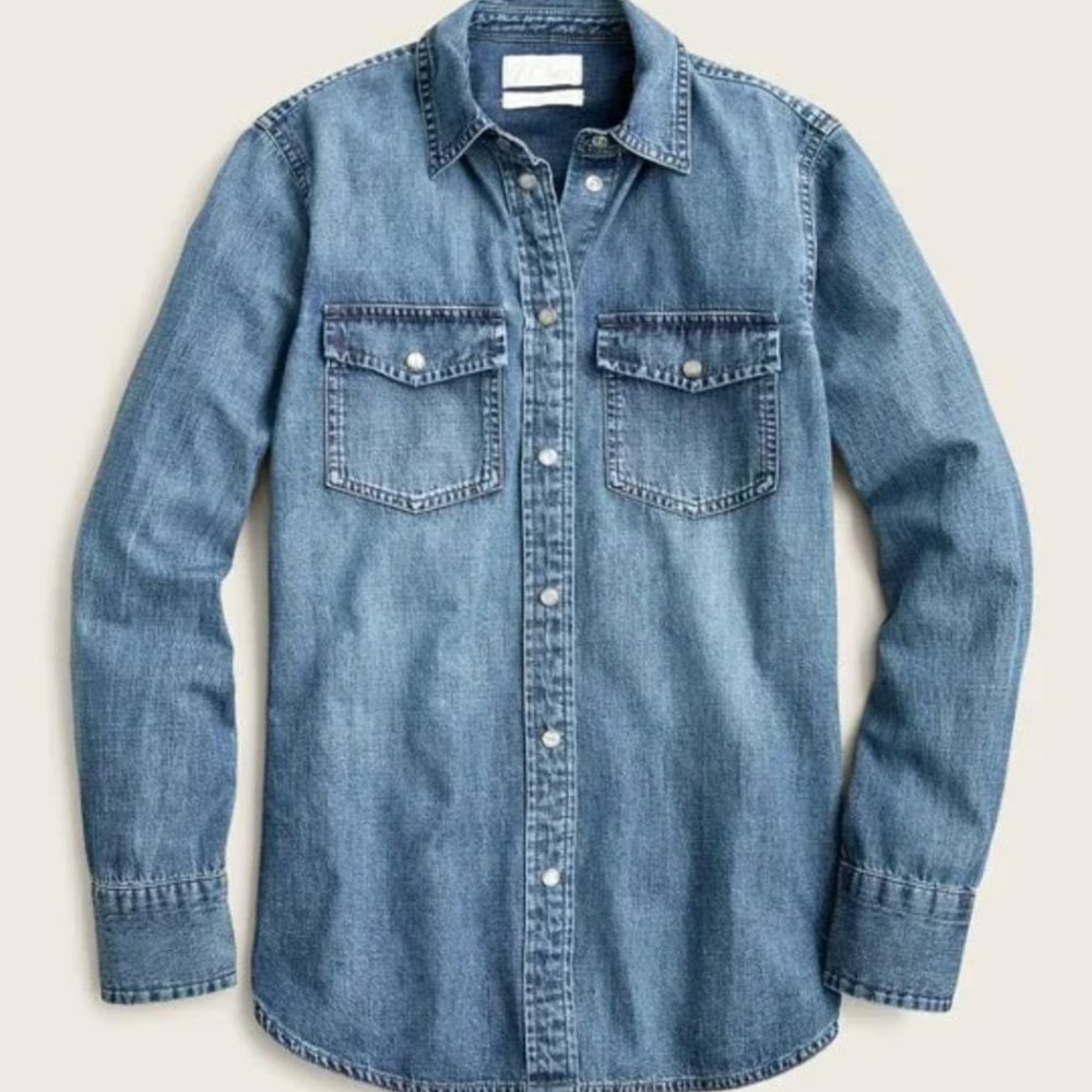 COPY - JCREW Chambray Denim Button Down Shirt
